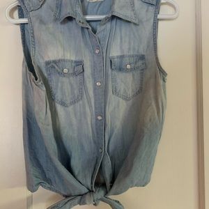 Jeans top sleeveless